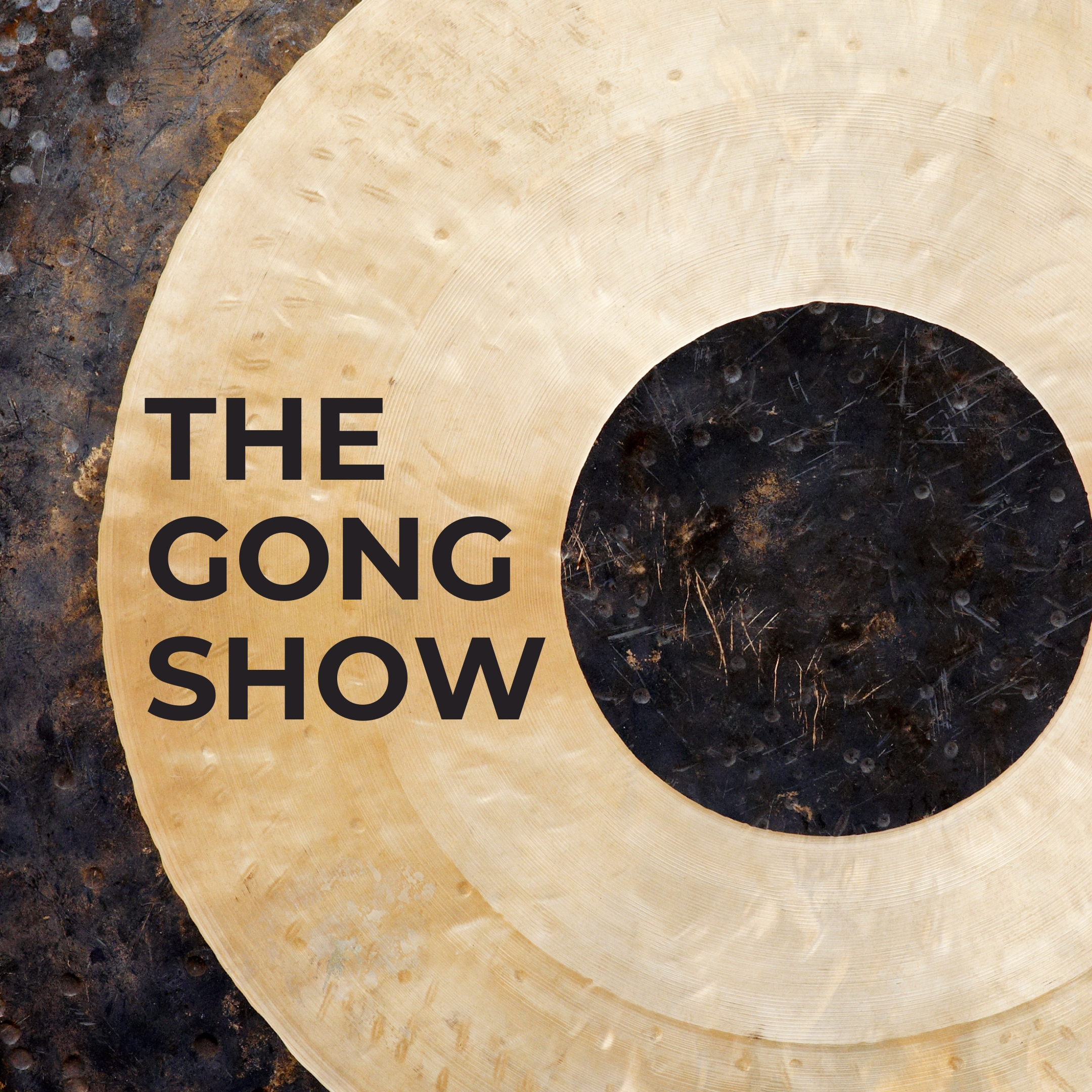 close up of a giant gong