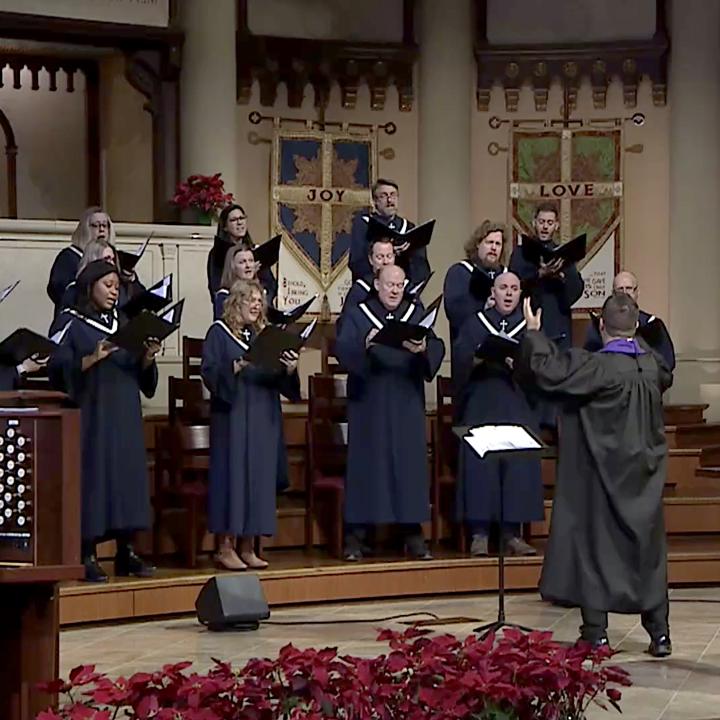 South Main Chamber Choir singing in worship