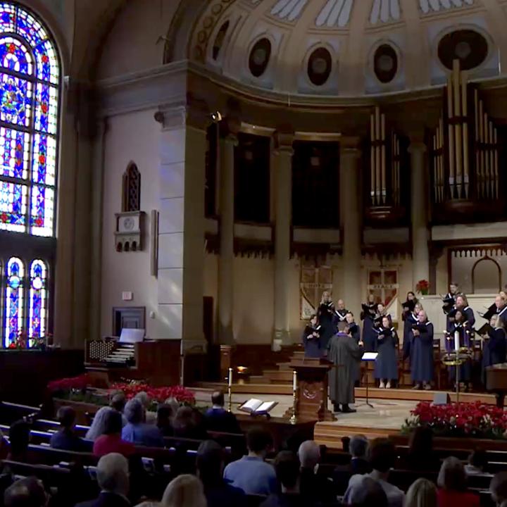 South Main Chamber Choir singing in worship