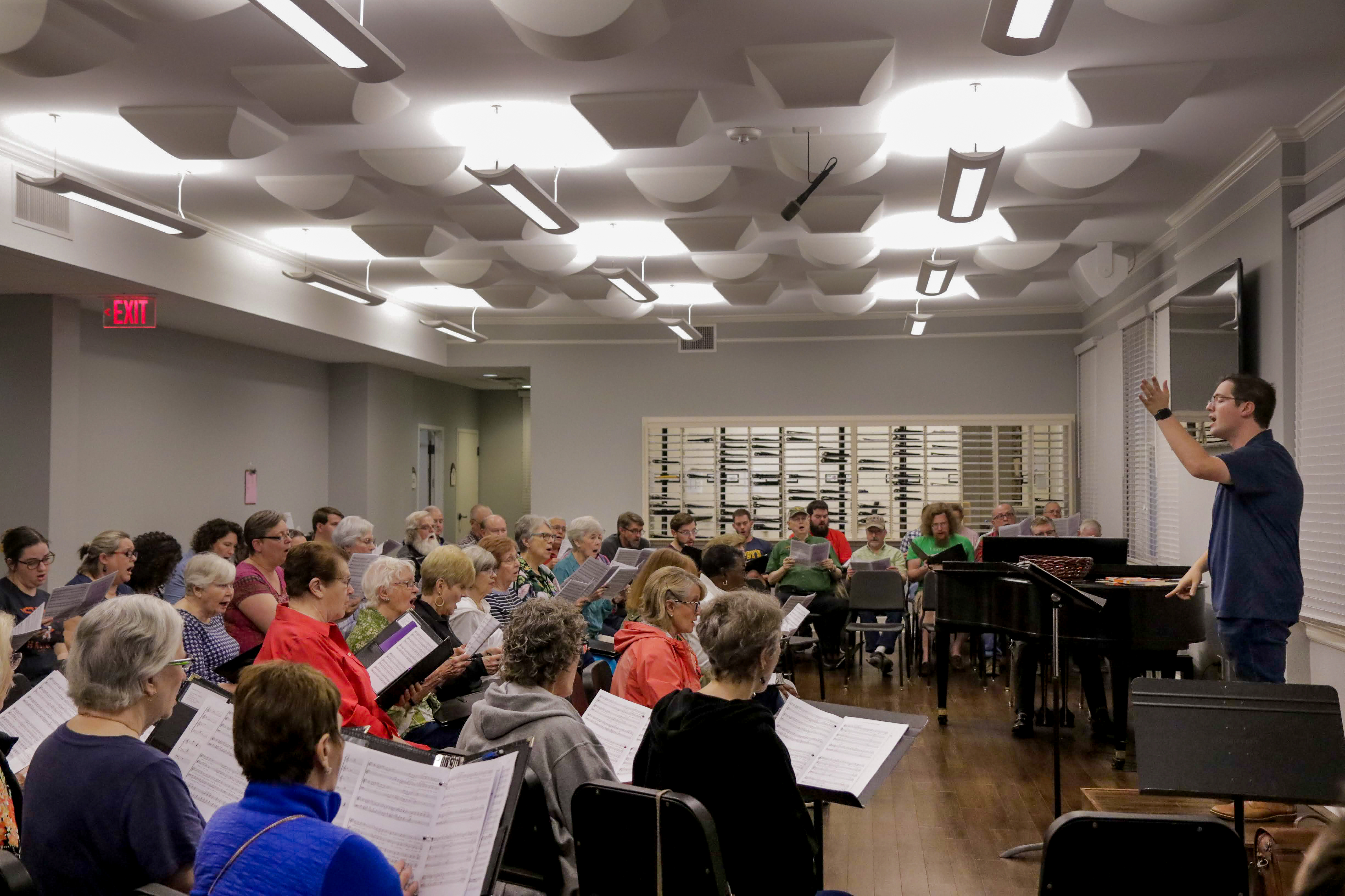 Sanctuary Choir rehearsing