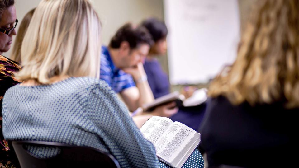 Woman reading the Bible