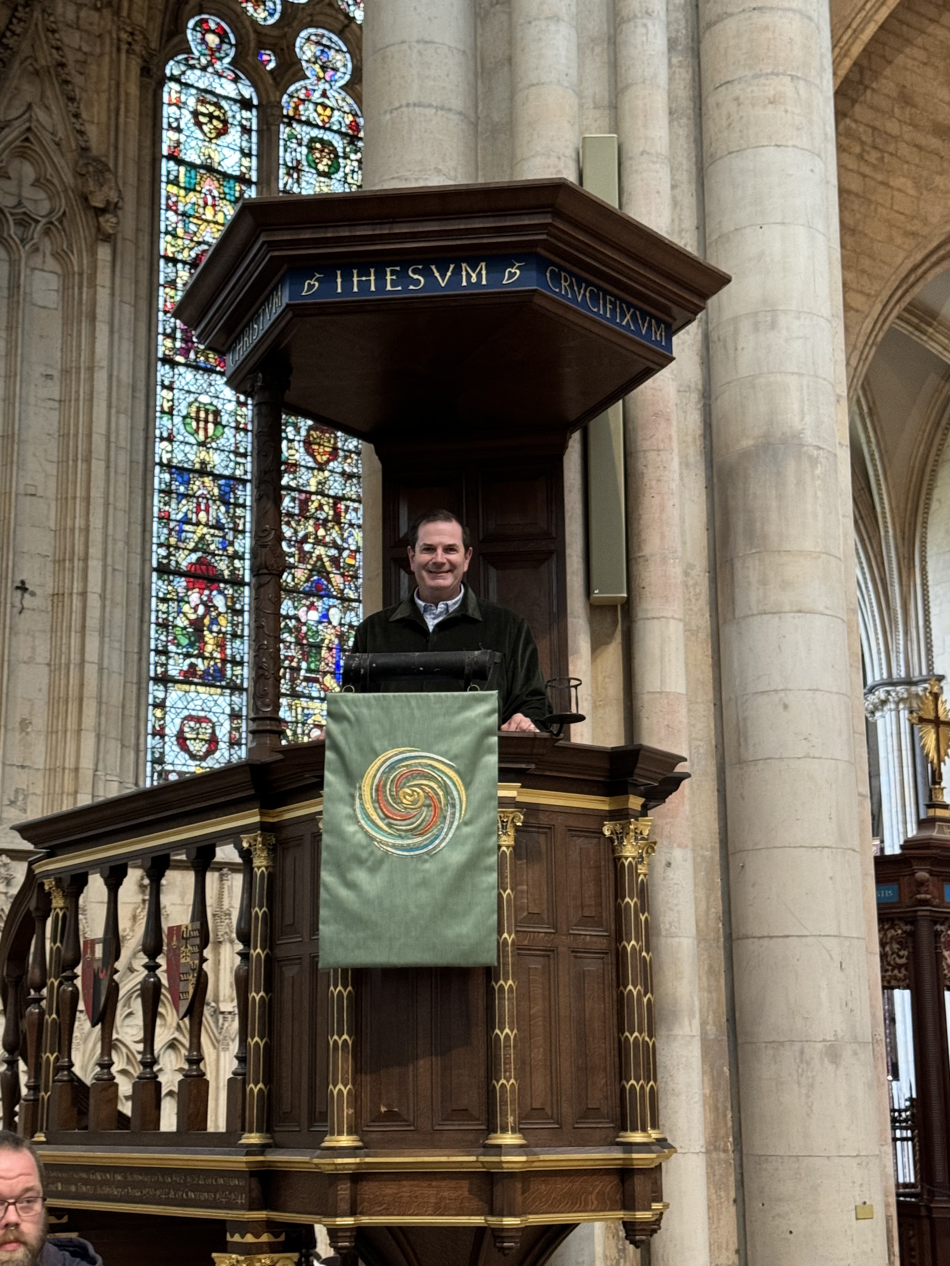 Steve wells in the pulpit at york minster