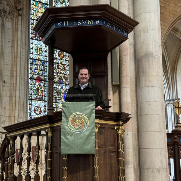 Steve wells in the pulpit at york minster